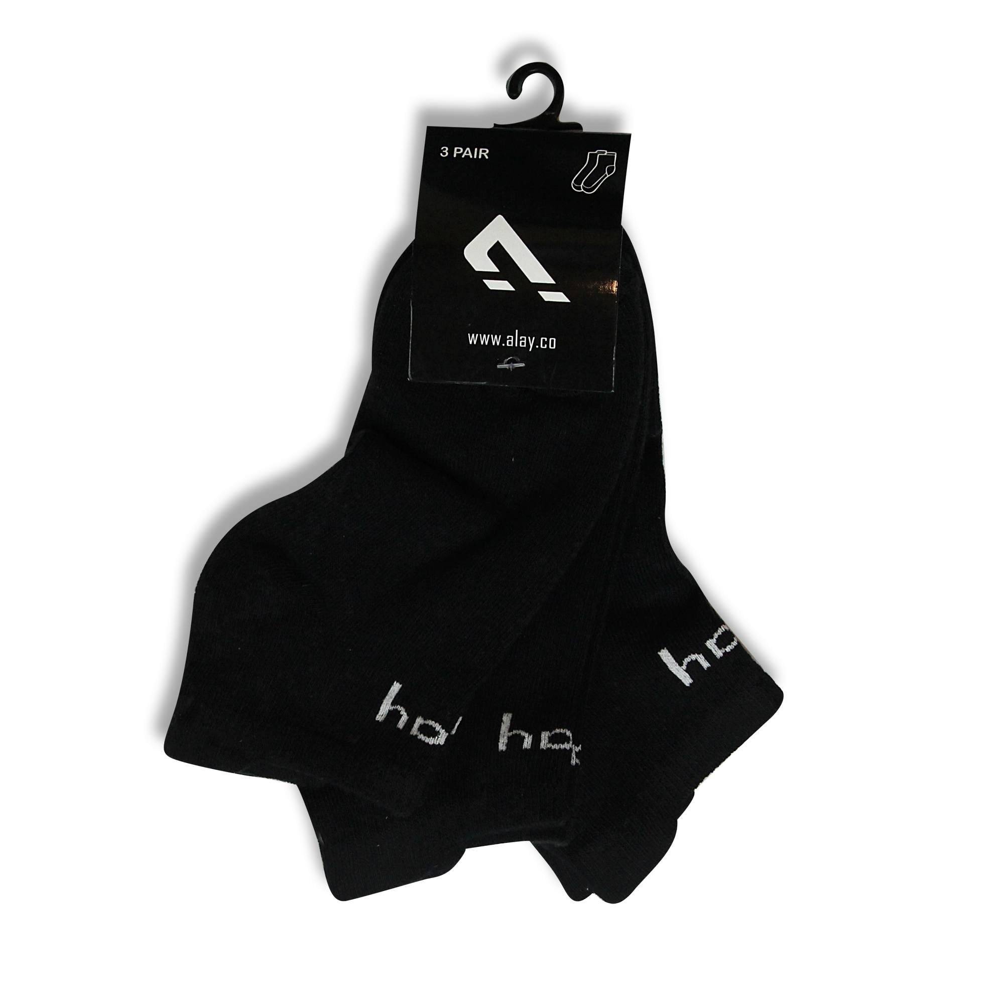 Tempo High Heel Socks - Black (Pack of 3)