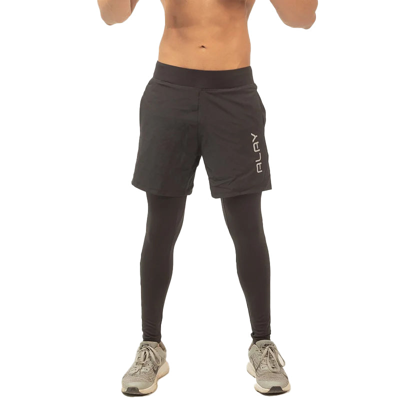 in Compression Tights with Shorts Black – Alay - Main Image