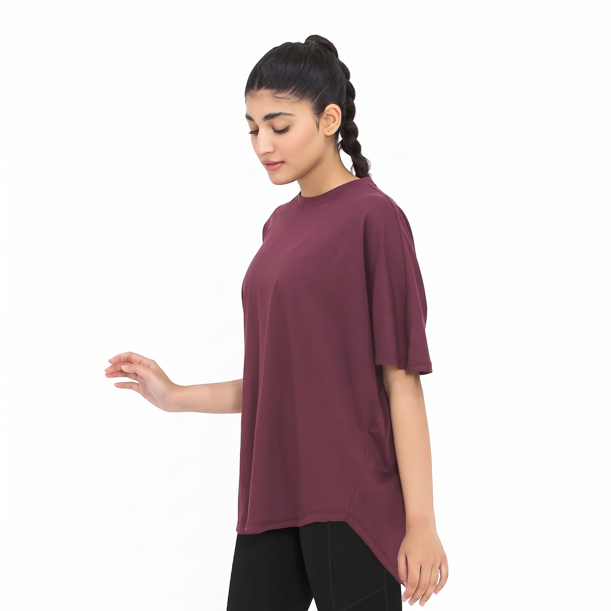 Flow Bat Tee - Burgundy