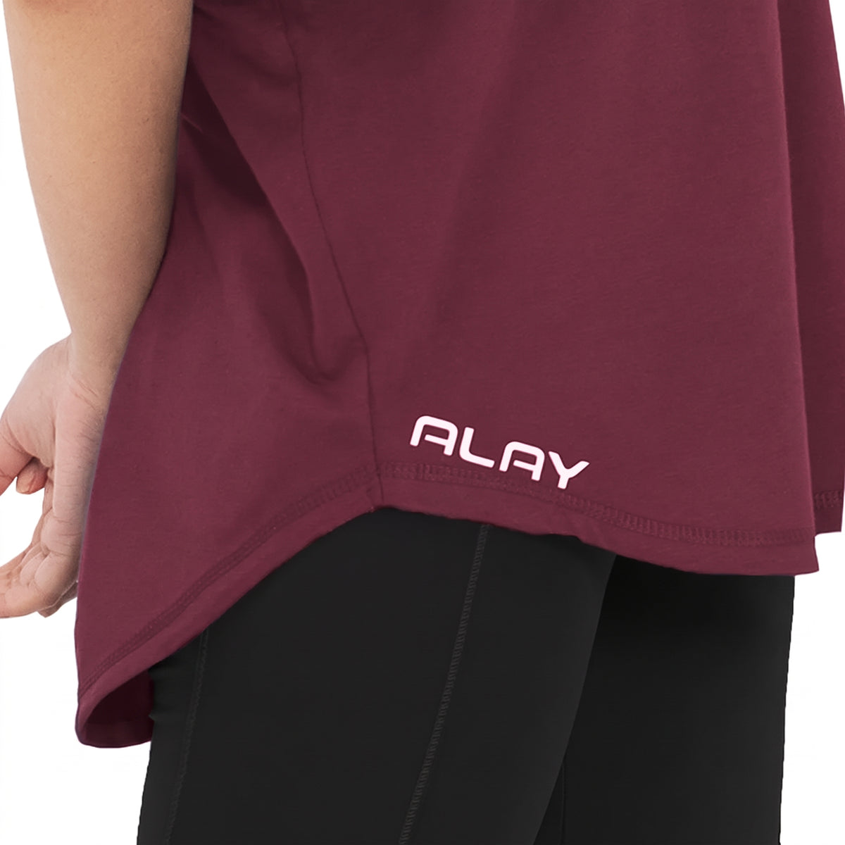 Flow Bat Tee - Burgundy