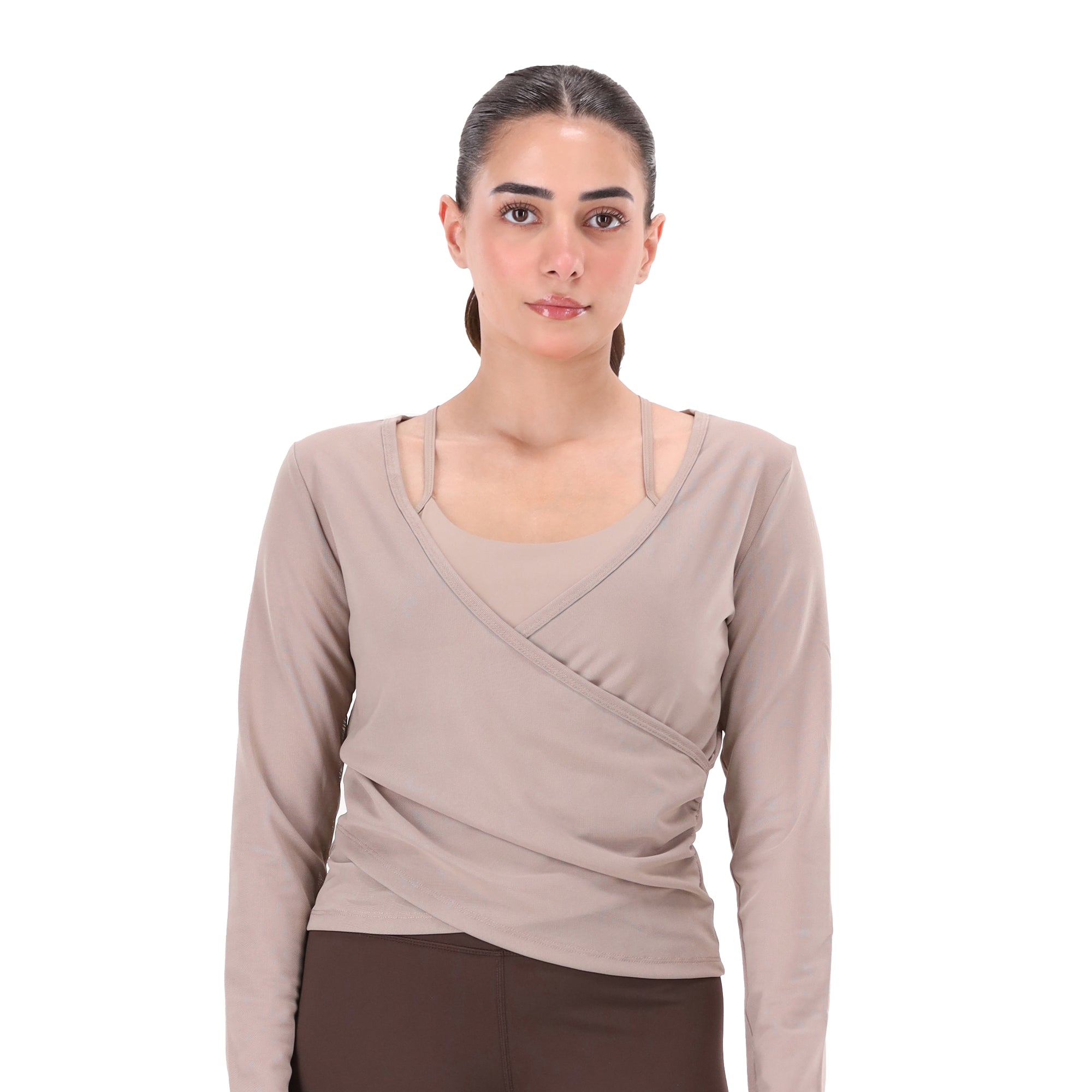Girloft Mesh Top - Khaki