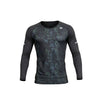 Striker Compression Shirt - Black Abstract