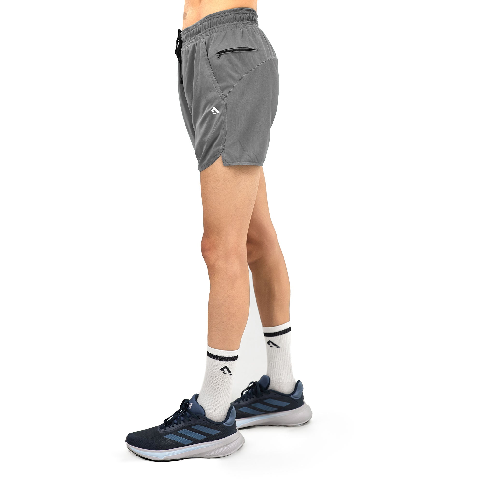 Blaze Zipper Shorts - Grey