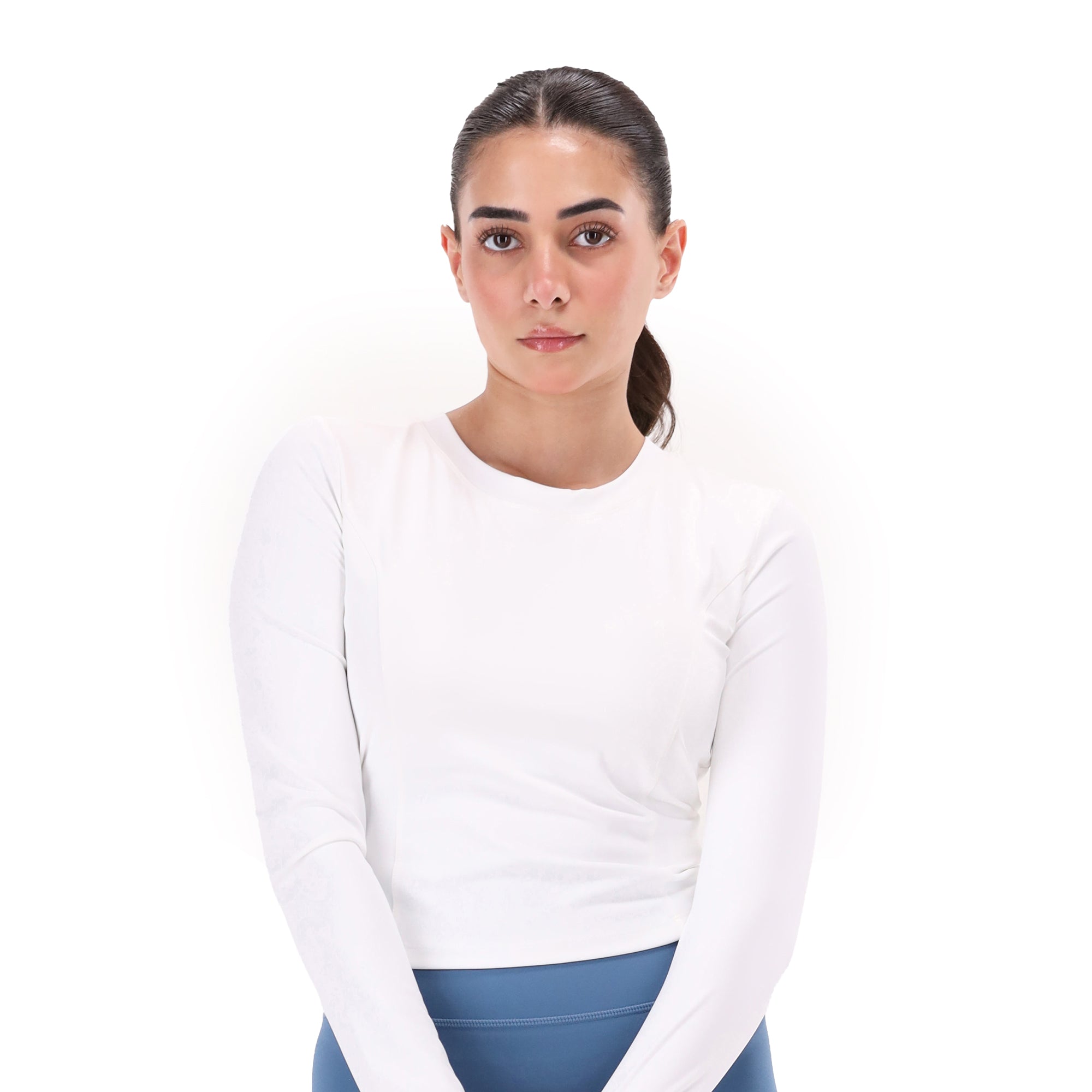 Celine Keyhole Top - White
