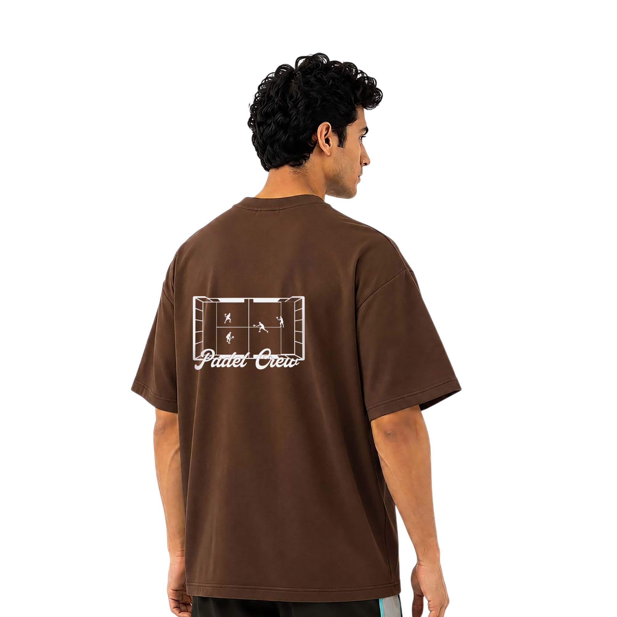 Padel Society Oversized Tee - Brown