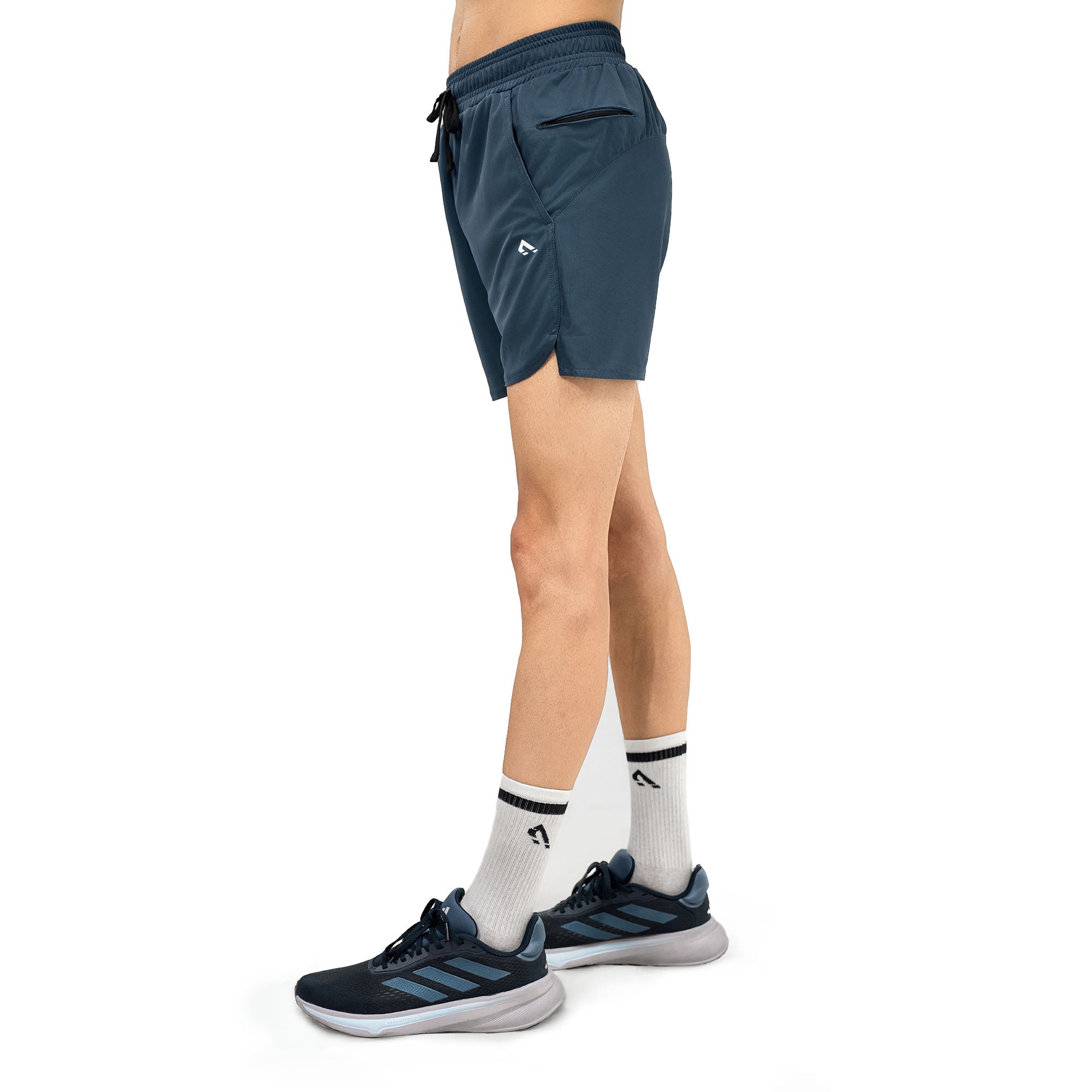 Blaze Zipper Shorts - Navy