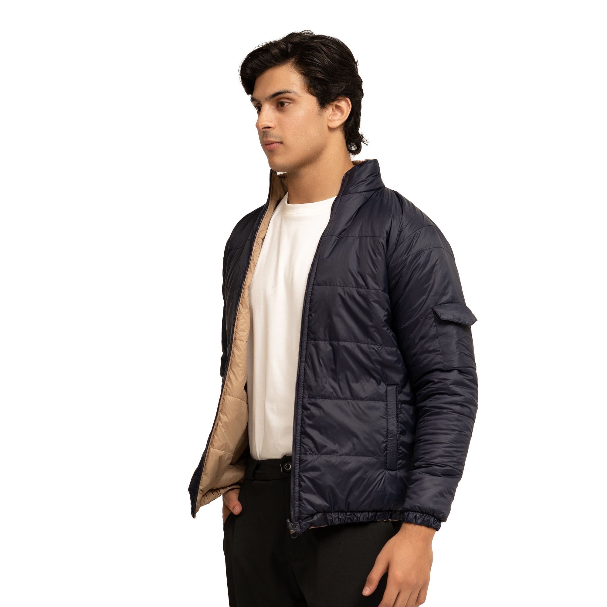 Zest Reversible Jacket - Blue/Camel