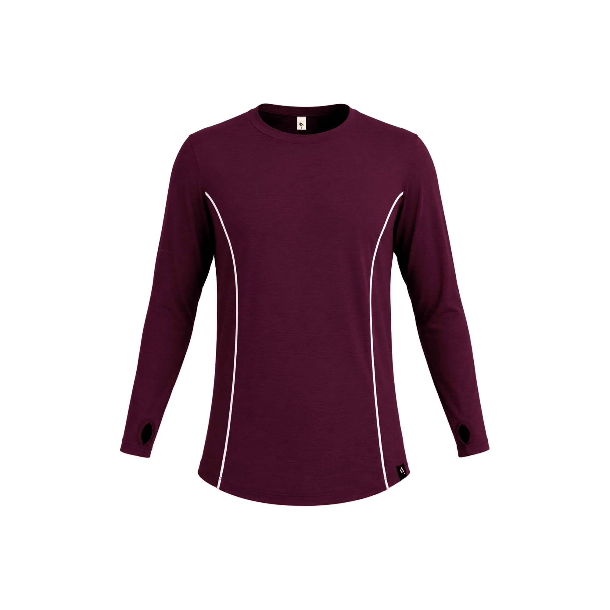 Lock Sleeve Tee - Maroon