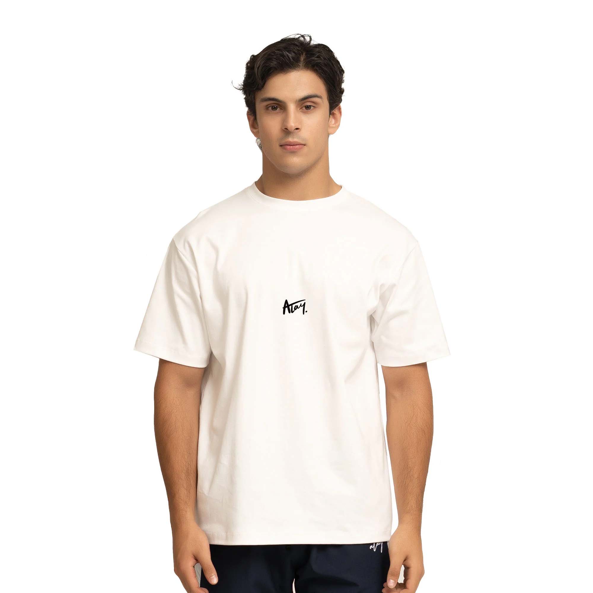 Pledge Oversize Tee with logo - White