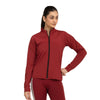 Femme Fit Zipper Jacket - Maroon