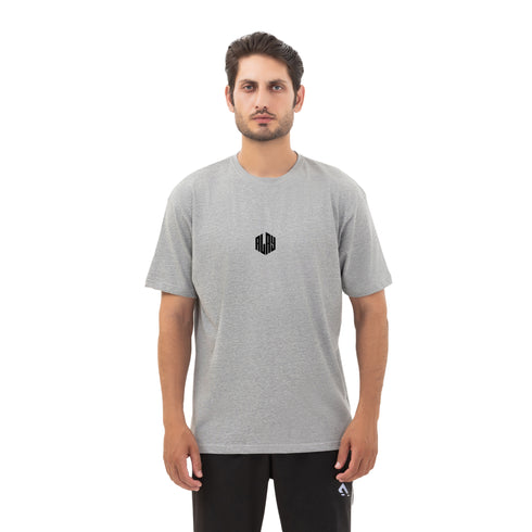 Thunder Oversize Badge Tee - Grey