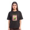 Matcha Mood Oversized Tee - Black