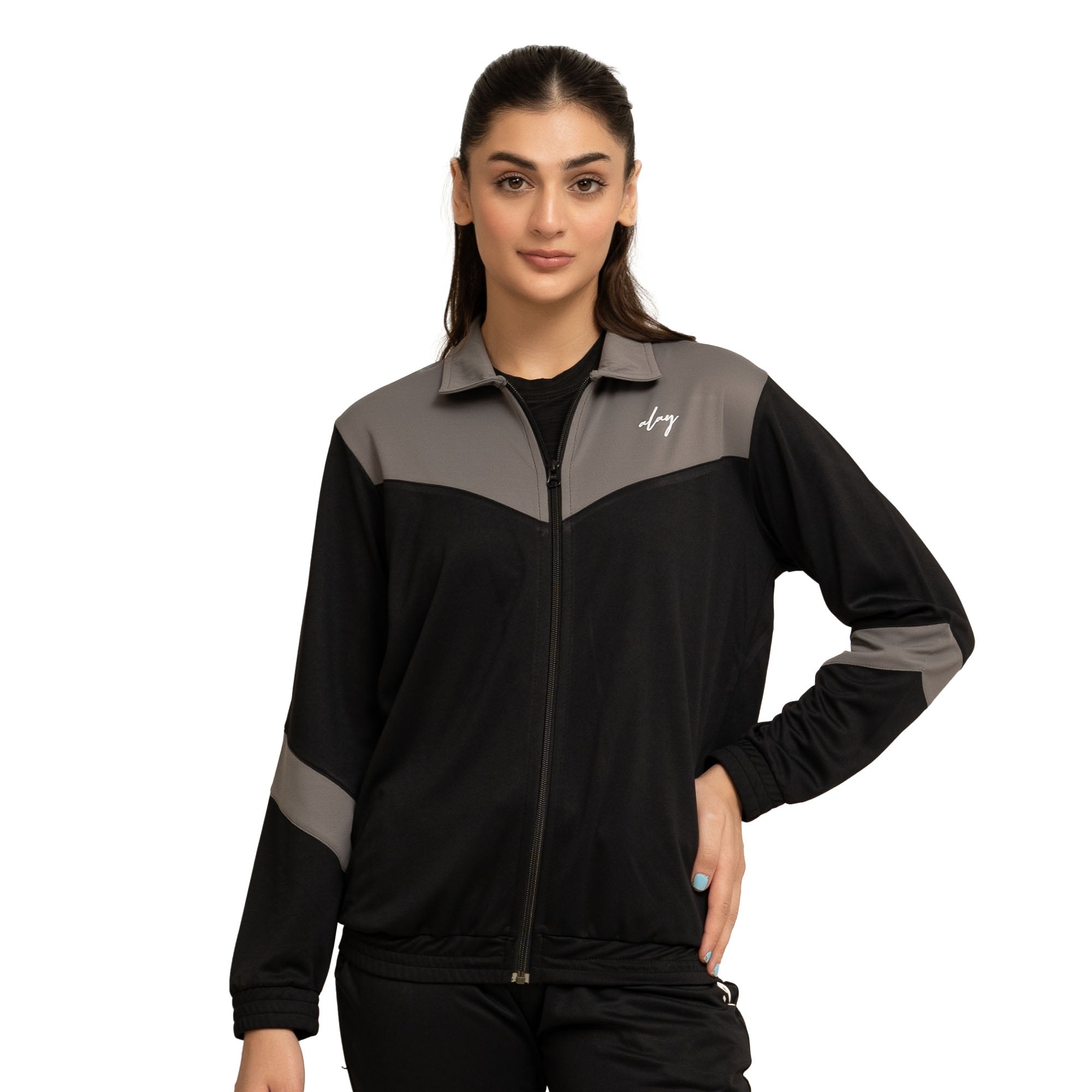 Wave Tracksuit - Black/Grey