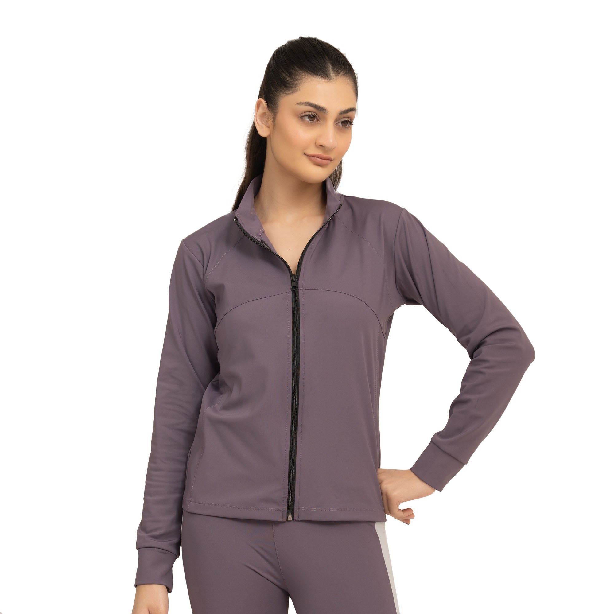 Femme Fit Zipper Jacket - Lilac
