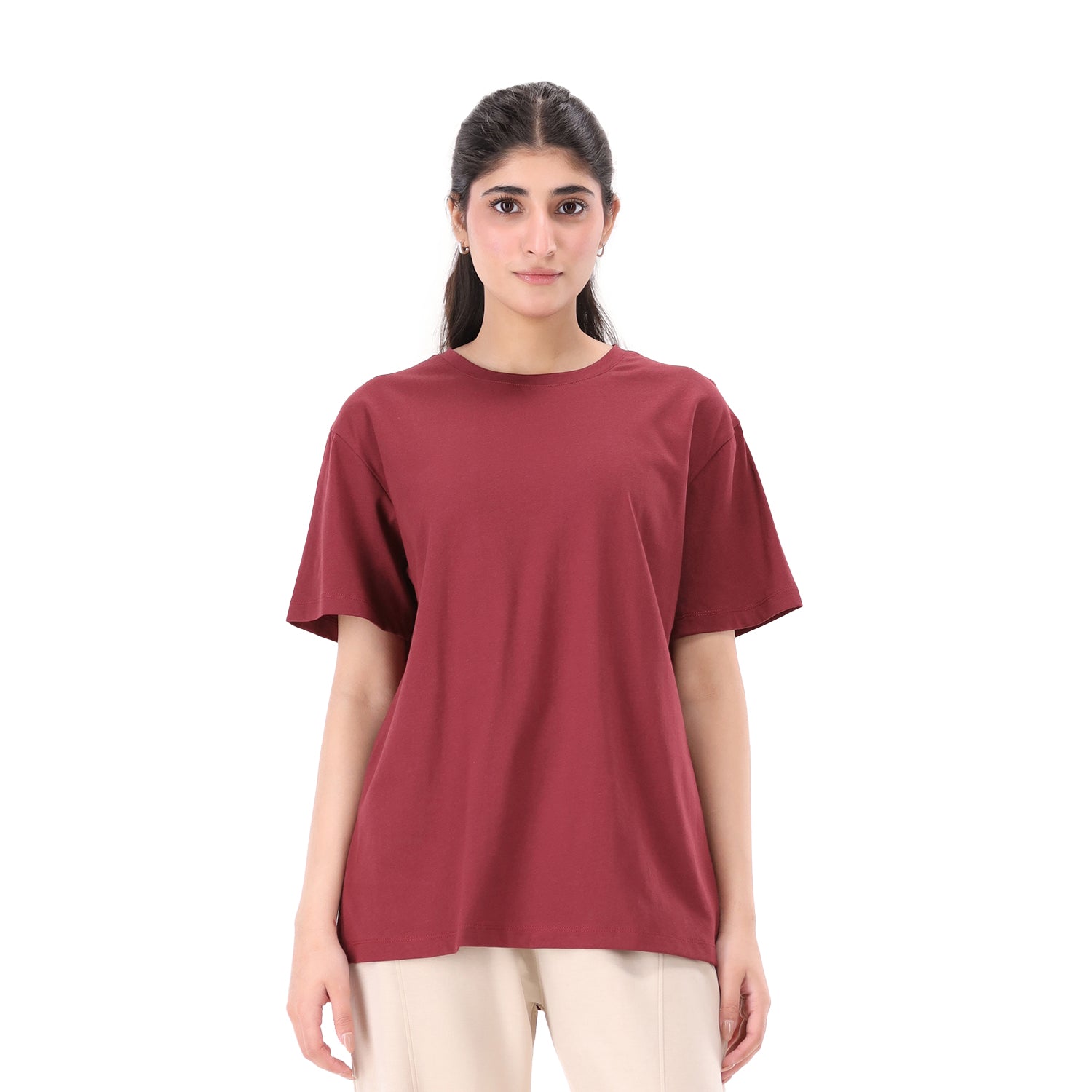 Riff Oversize Tee - Maroon
