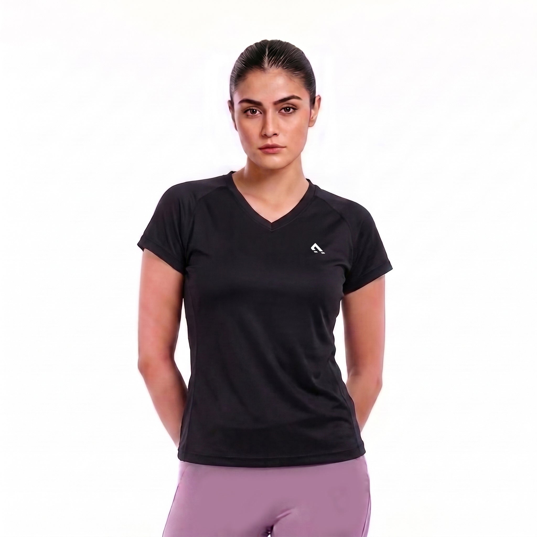 Active V- Neck (Black)