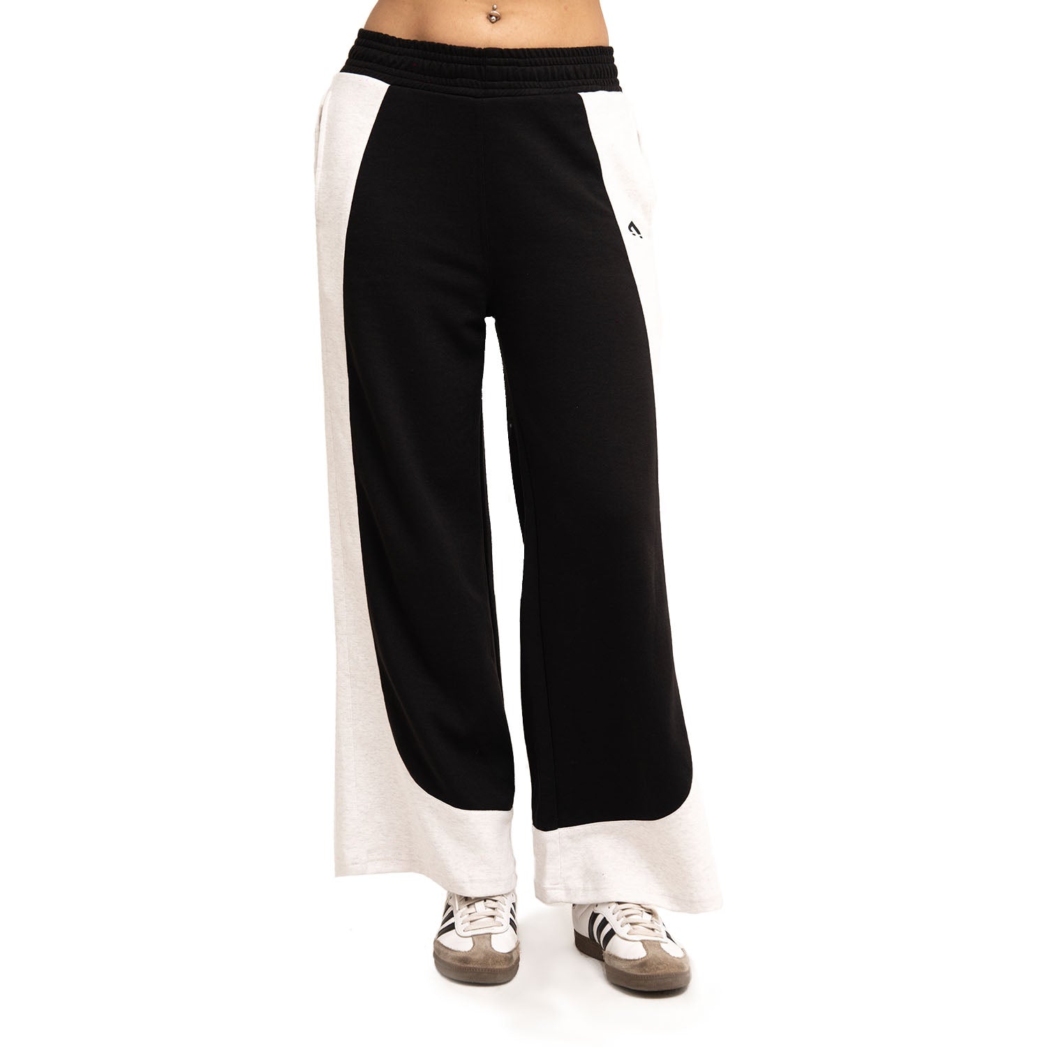 Loop Interlock Trousers - Black/White