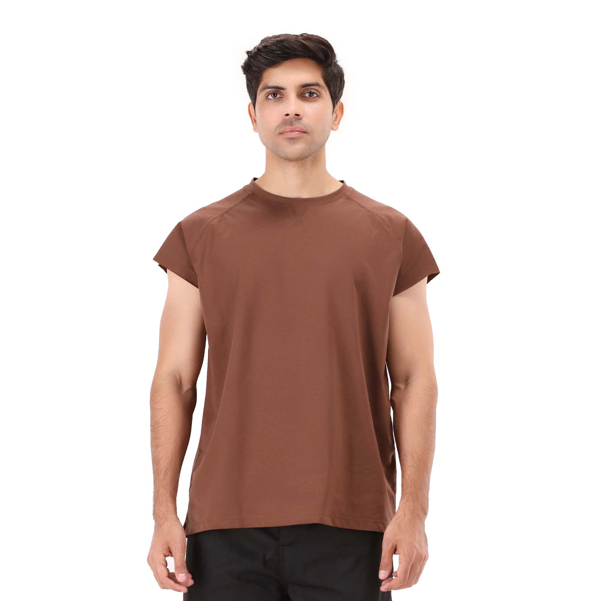 Raw Edge Tank - Brown