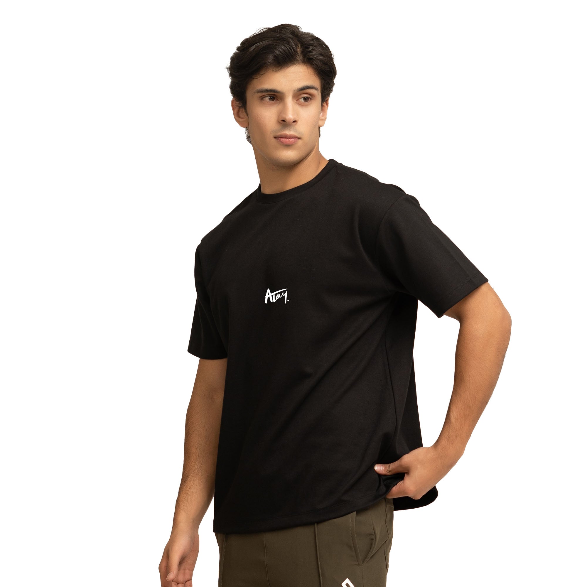 Pledge Oversize Tee with logo - Black