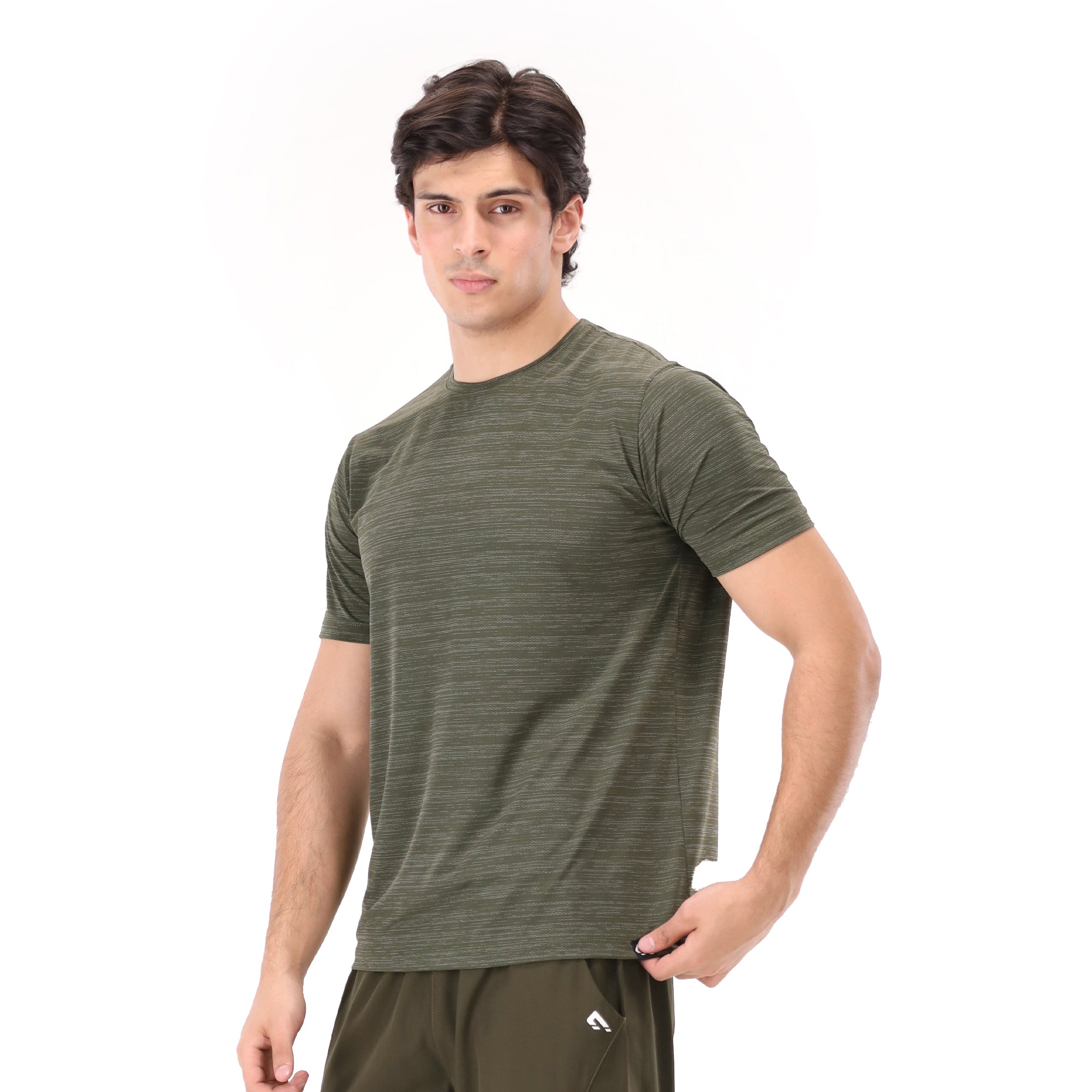 Fossil Mesh Tee - Olive
