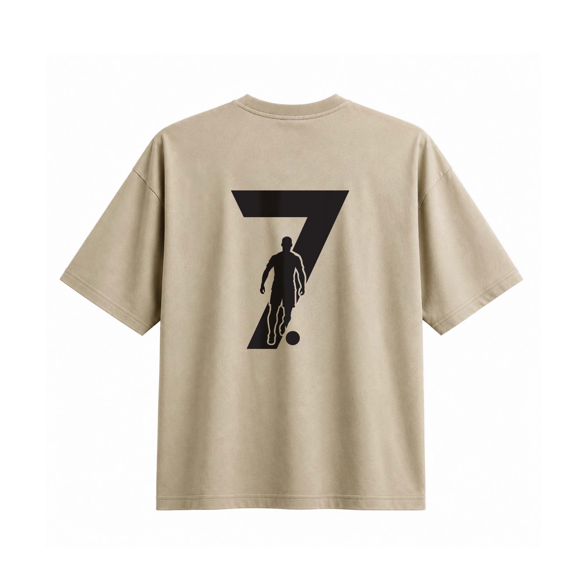 Ronaldo No. 7 – Oversize Tee - Beige
