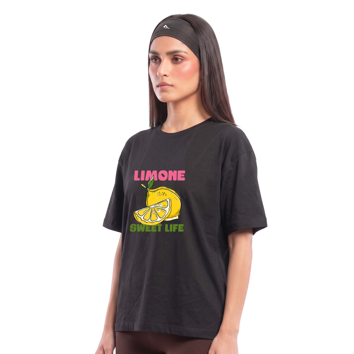 Limone Oversized Tee - Black