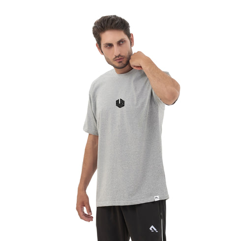 Thunder Oversize Badge Tee - Grey