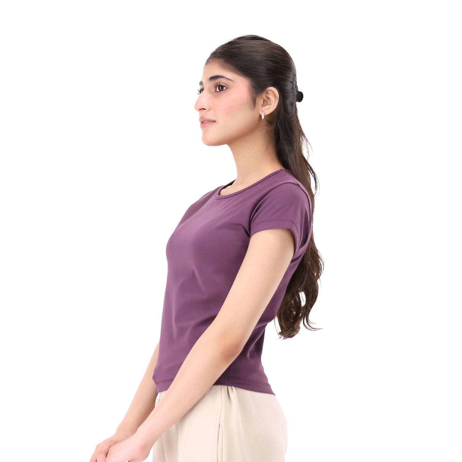 Pose Fitted Tee - Dusty Mauve