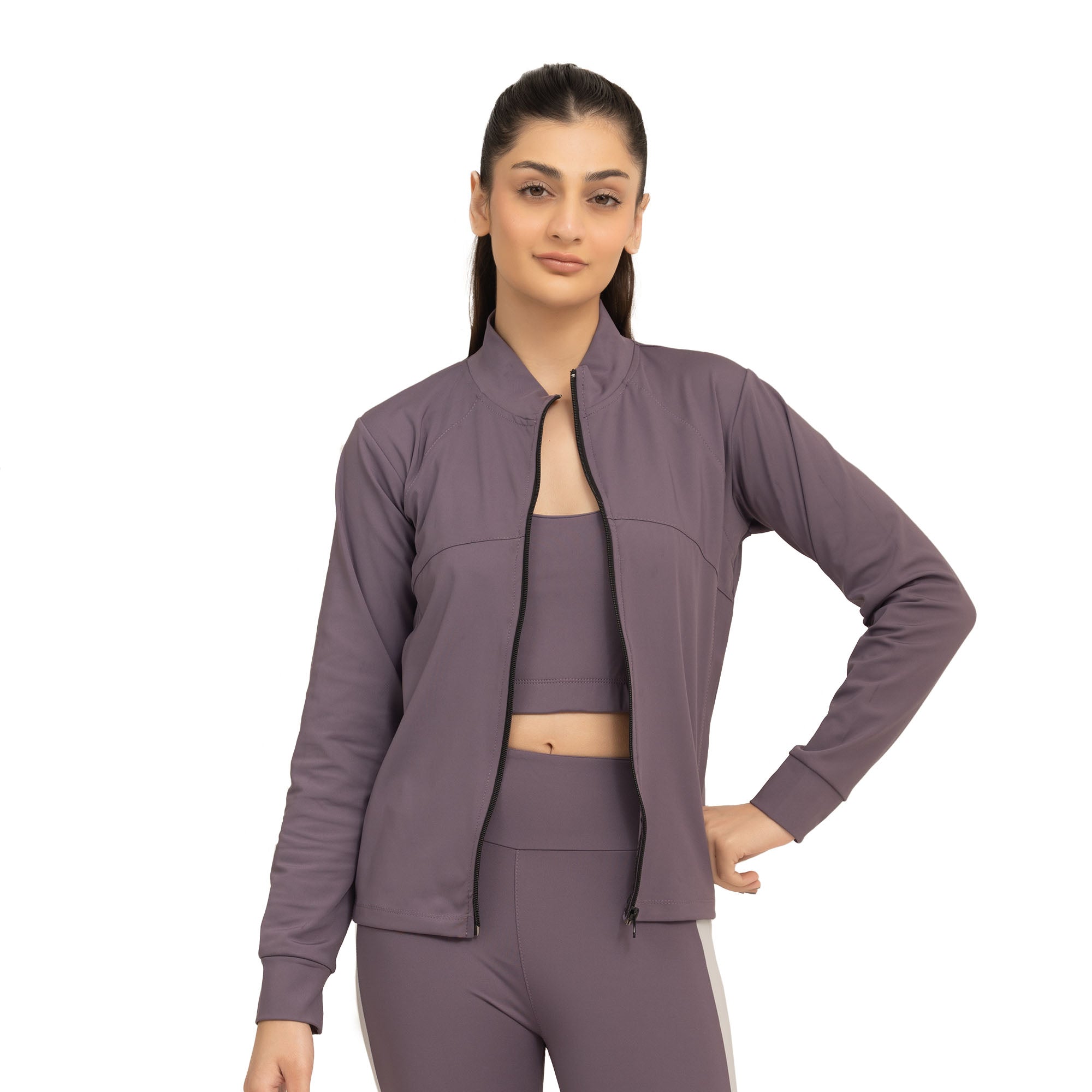 Femme Fit Zipper Jacket - Lilac