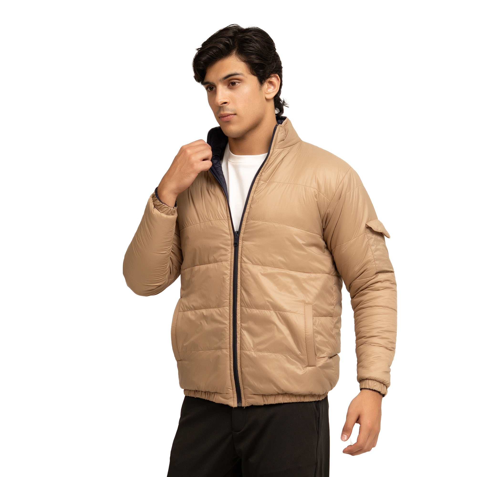 Zest Reversible Jacket - Blue/Camel