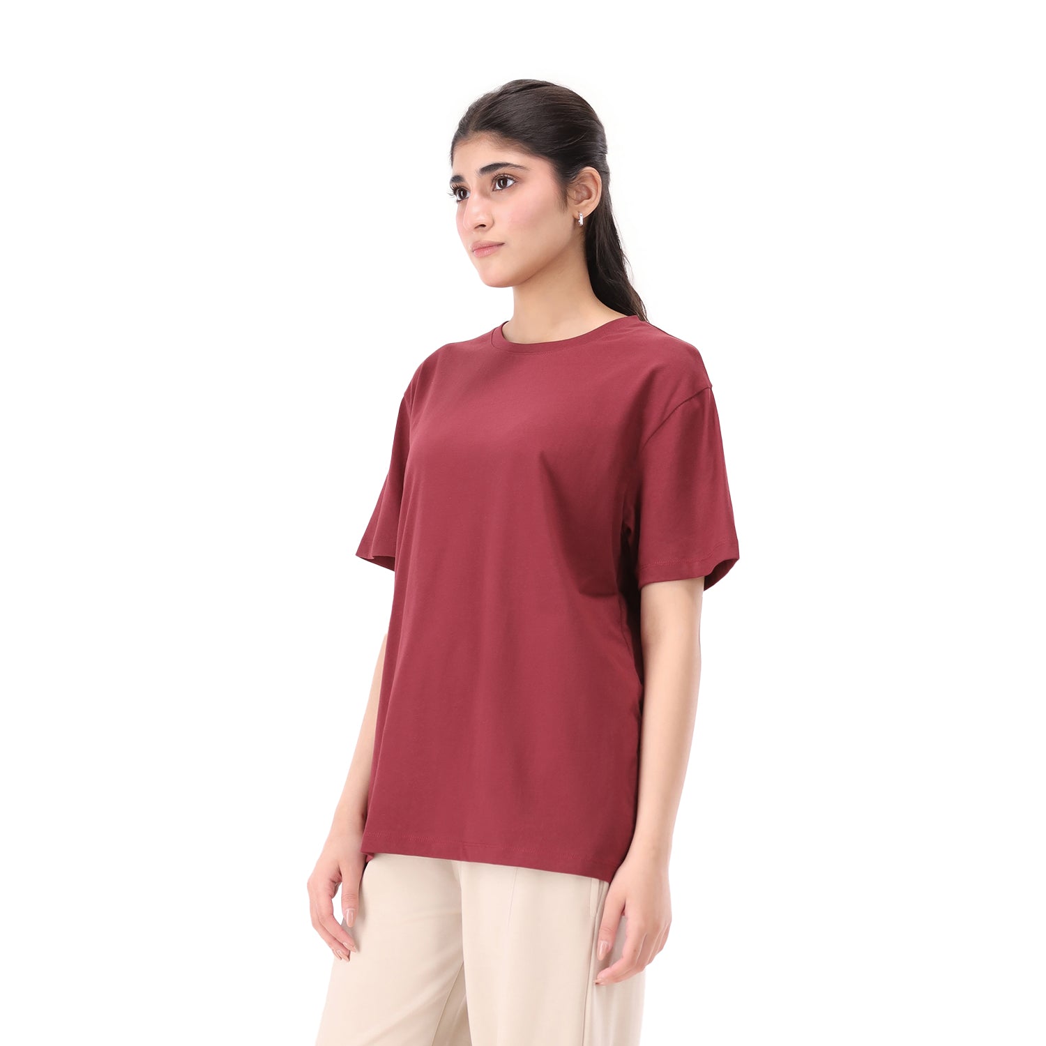 Riff Oversize Tee - Maroon