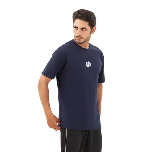 Thunder Oversize Badge Tee - Navy
