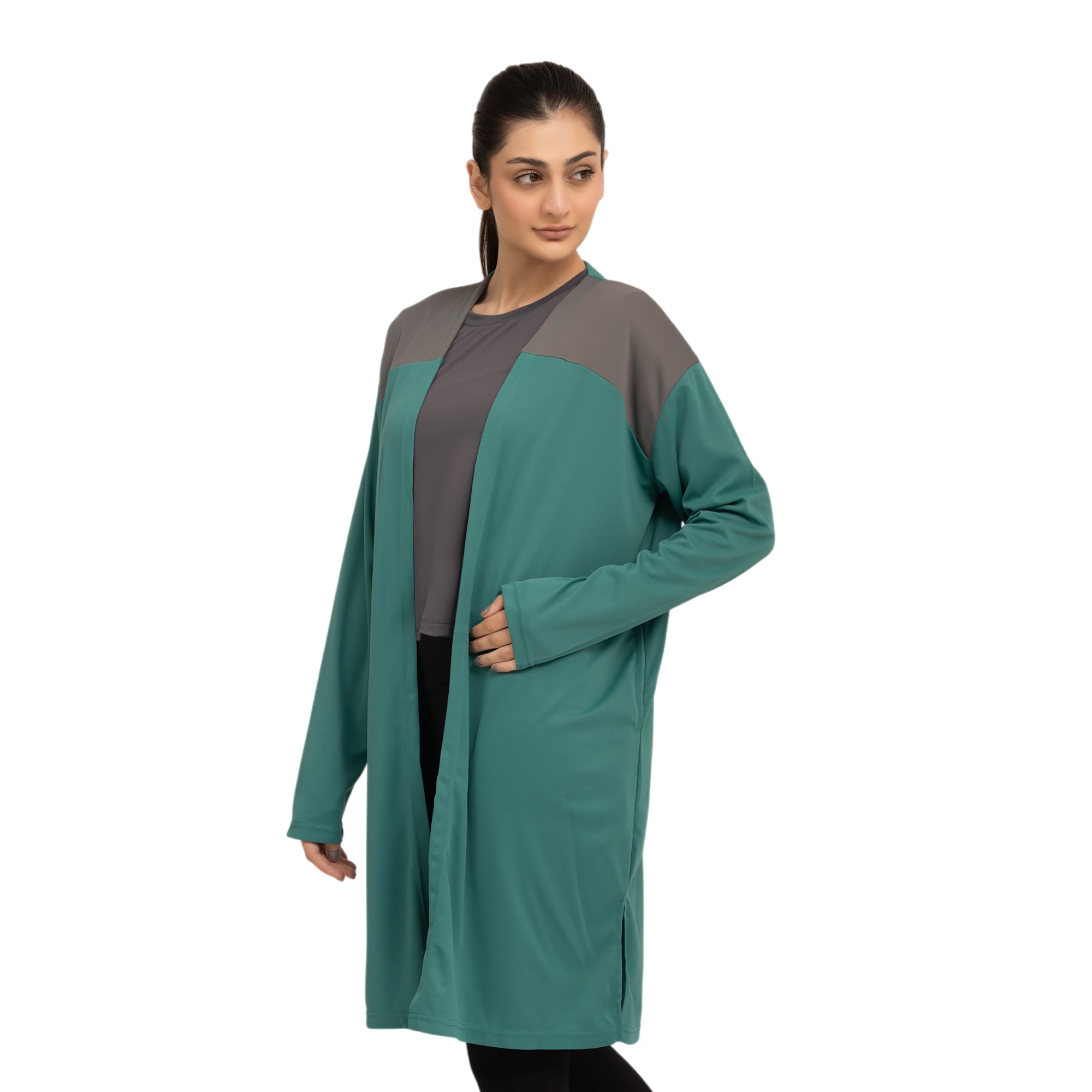 Clyde Cape - Sea Green/Grey