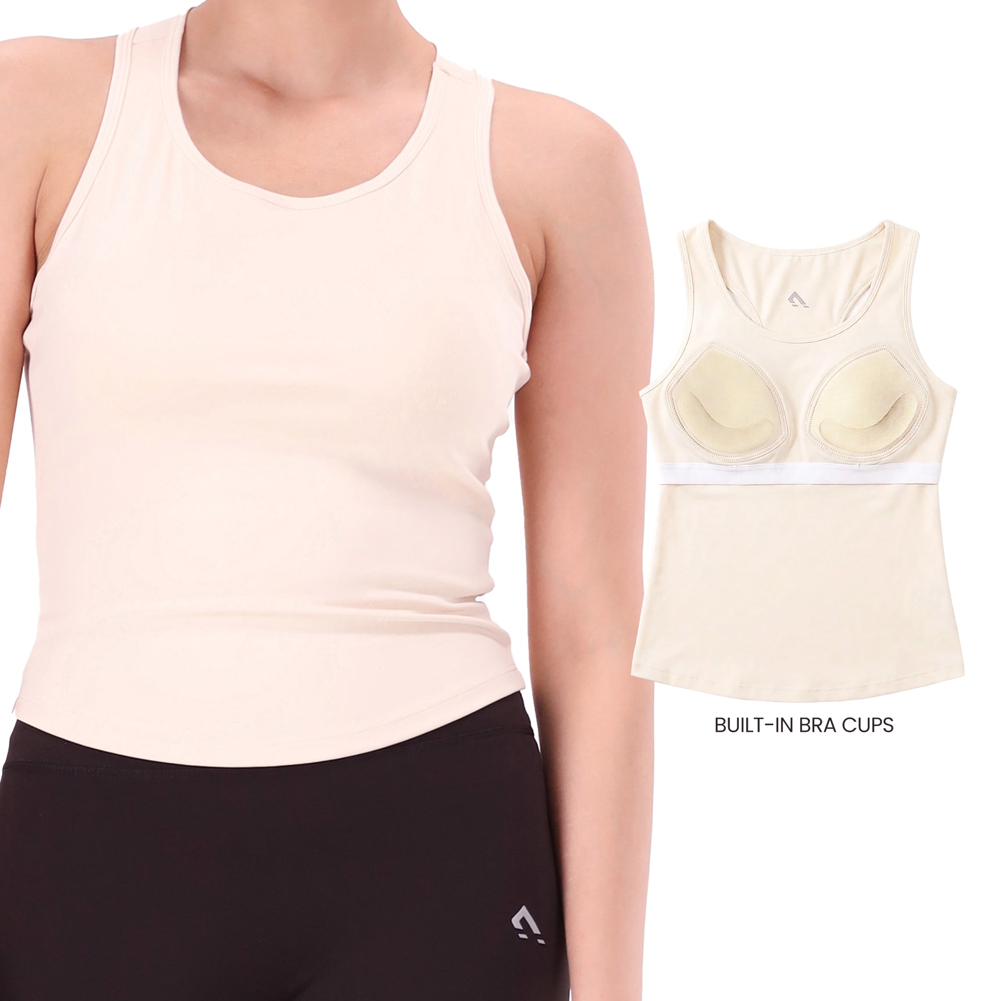 BodyCore Tank (Padded) - Milky White