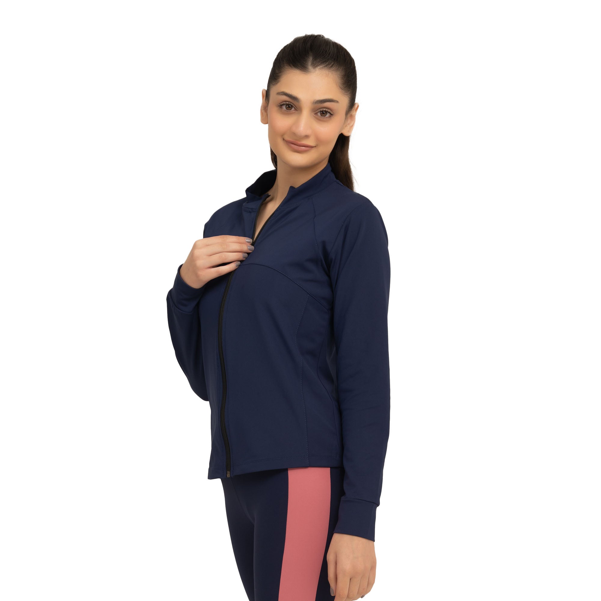 Femme Fit Zipper Jacket - Navy