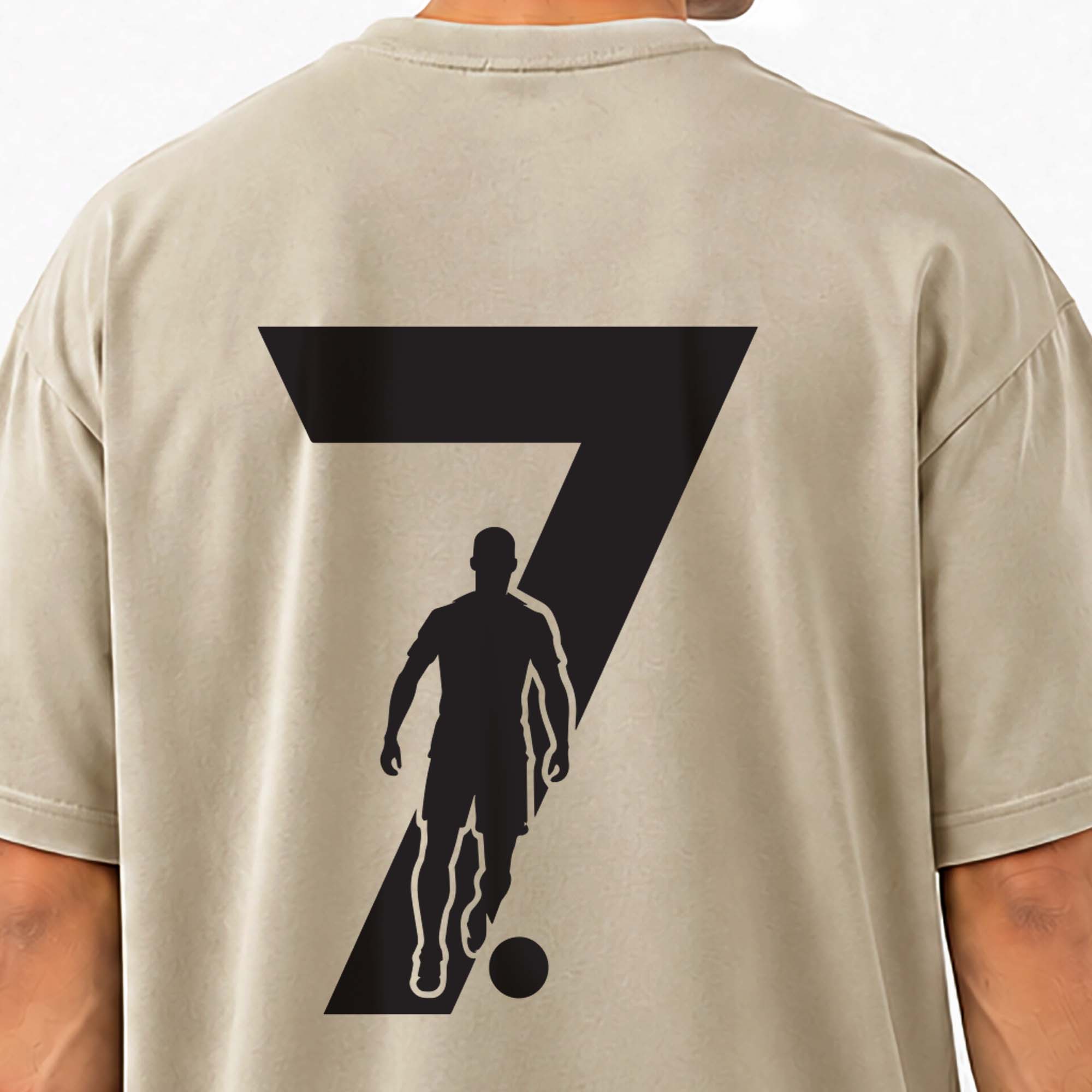 Ronaldo No. 7 – Oversize Tee - Beige