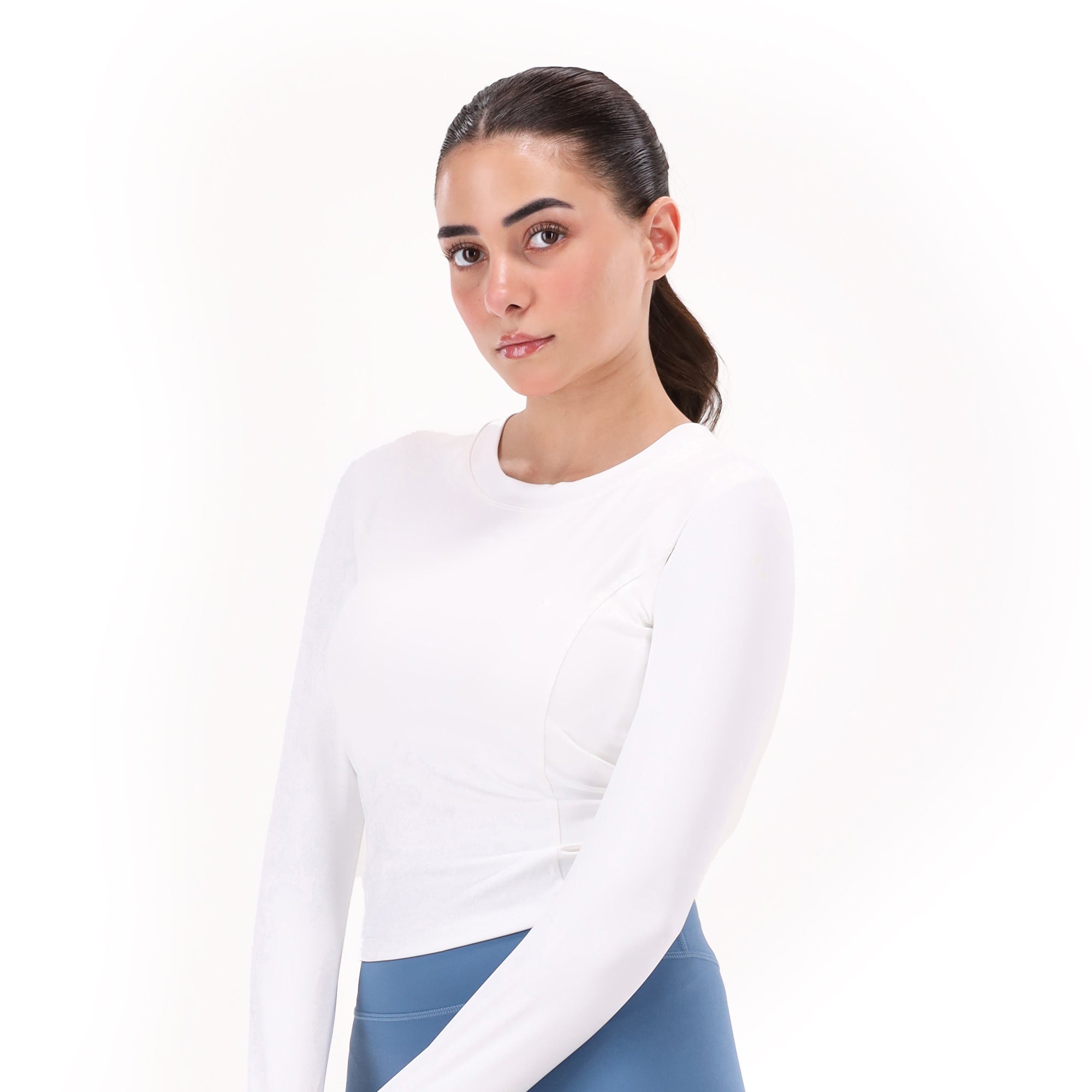 Celine Keyhole Top - White