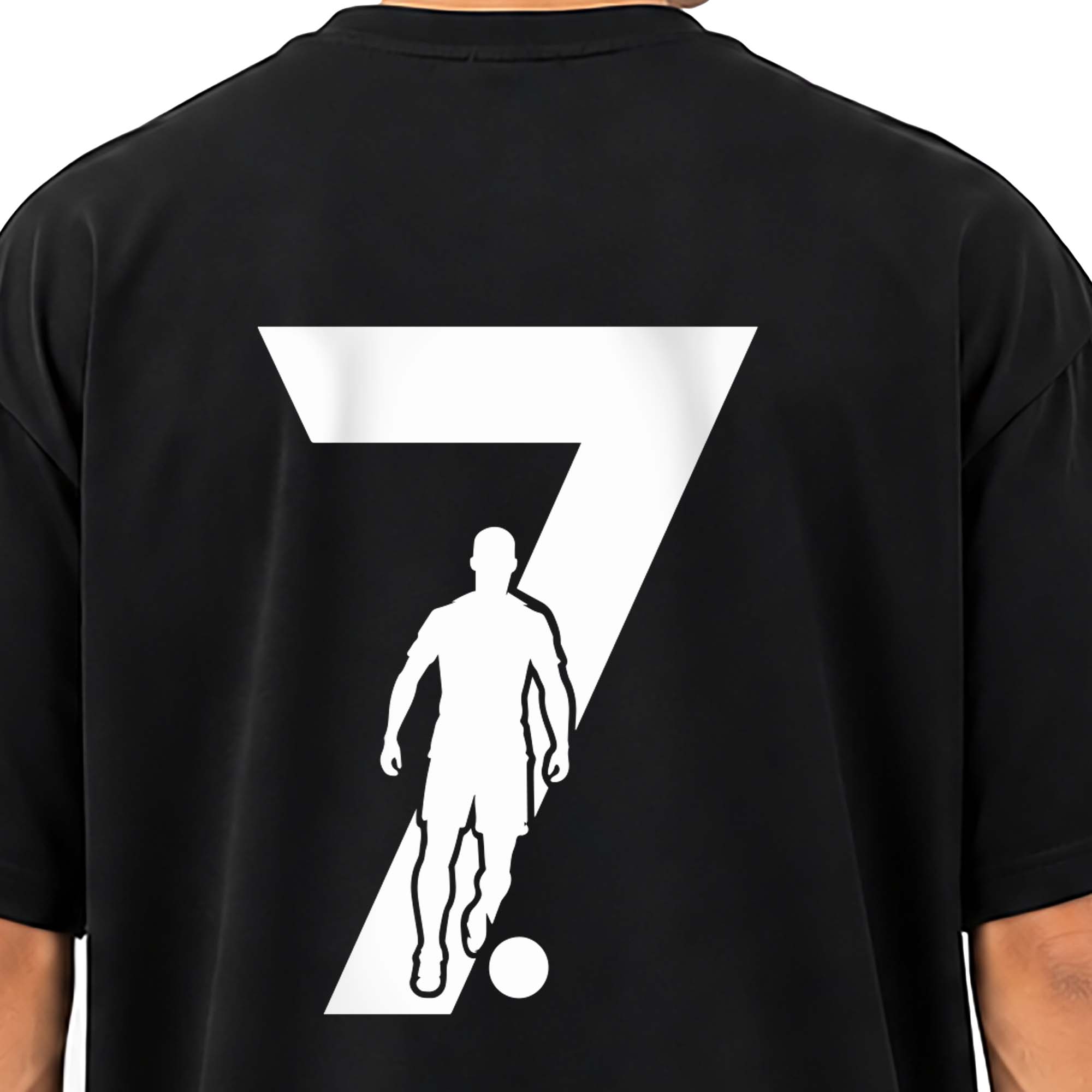 Ronaldo No. 7 – Oversize Tee - Black