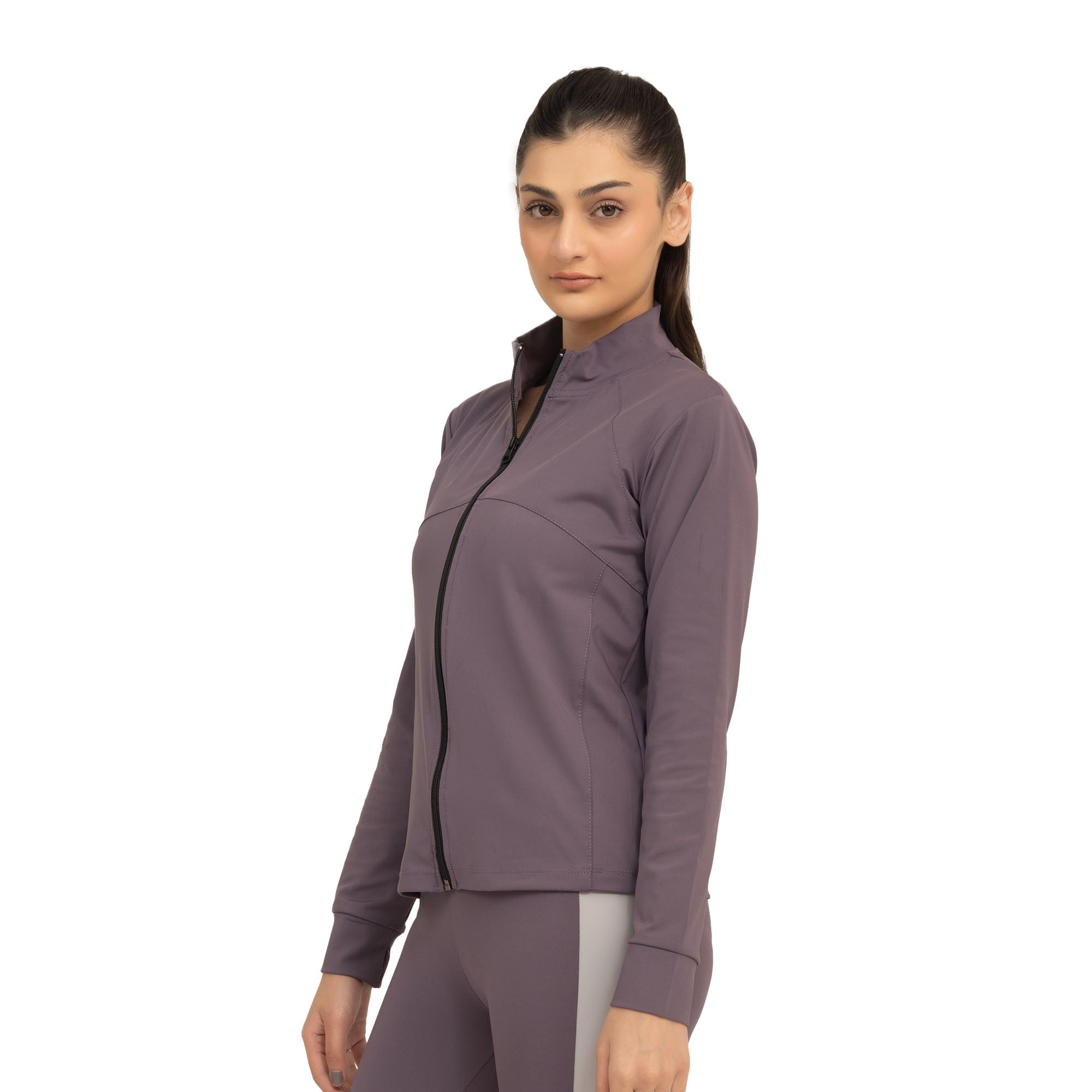 Femme Fit Zipper Jacket - Lilac