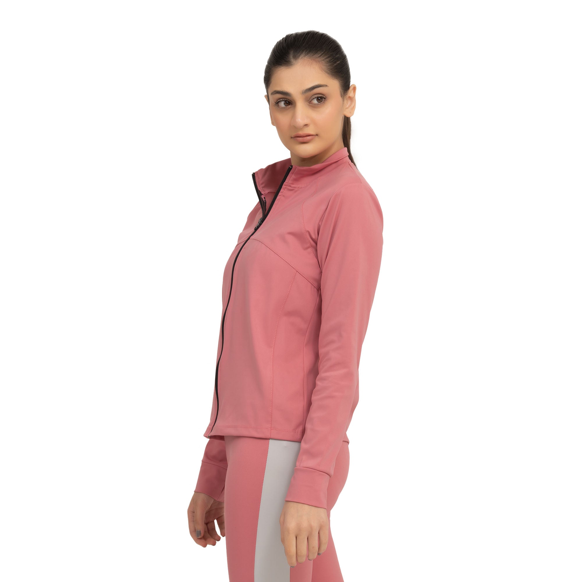 Femme Fit Zipper Jacket - Pink