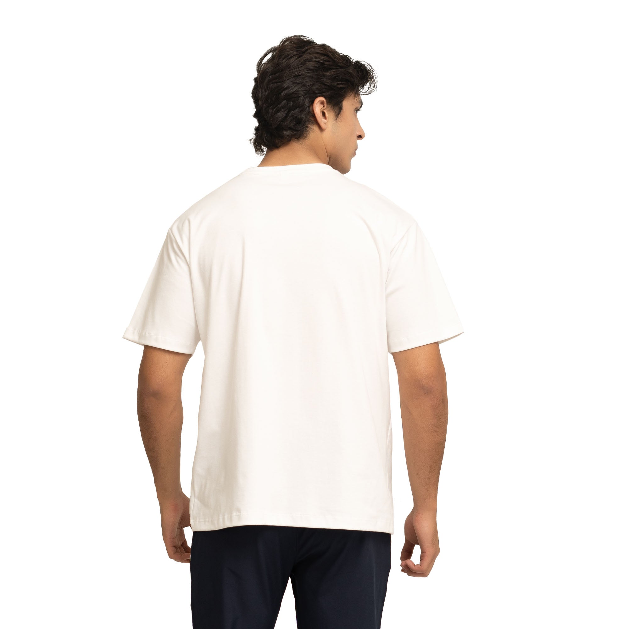 Pledge Oversize Tee with Text - White