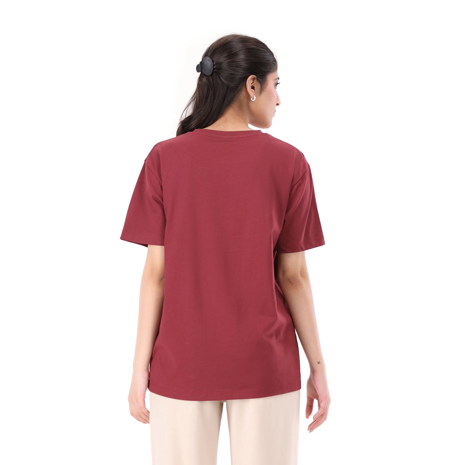 Riff Oversize Tee - Maroon