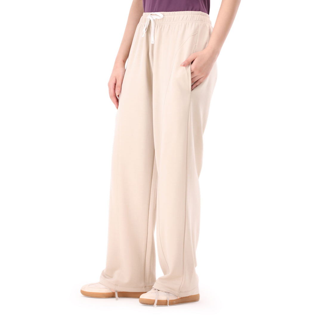 Veloura Wideleg Pant - Sand Beige