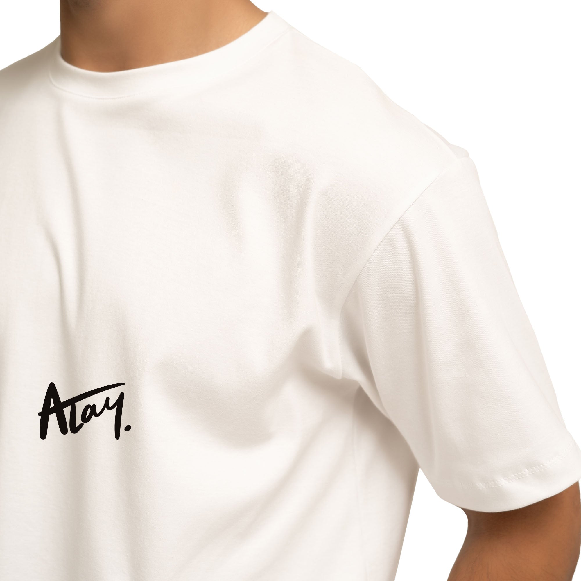 Pledge Oversize Tee with logo - White