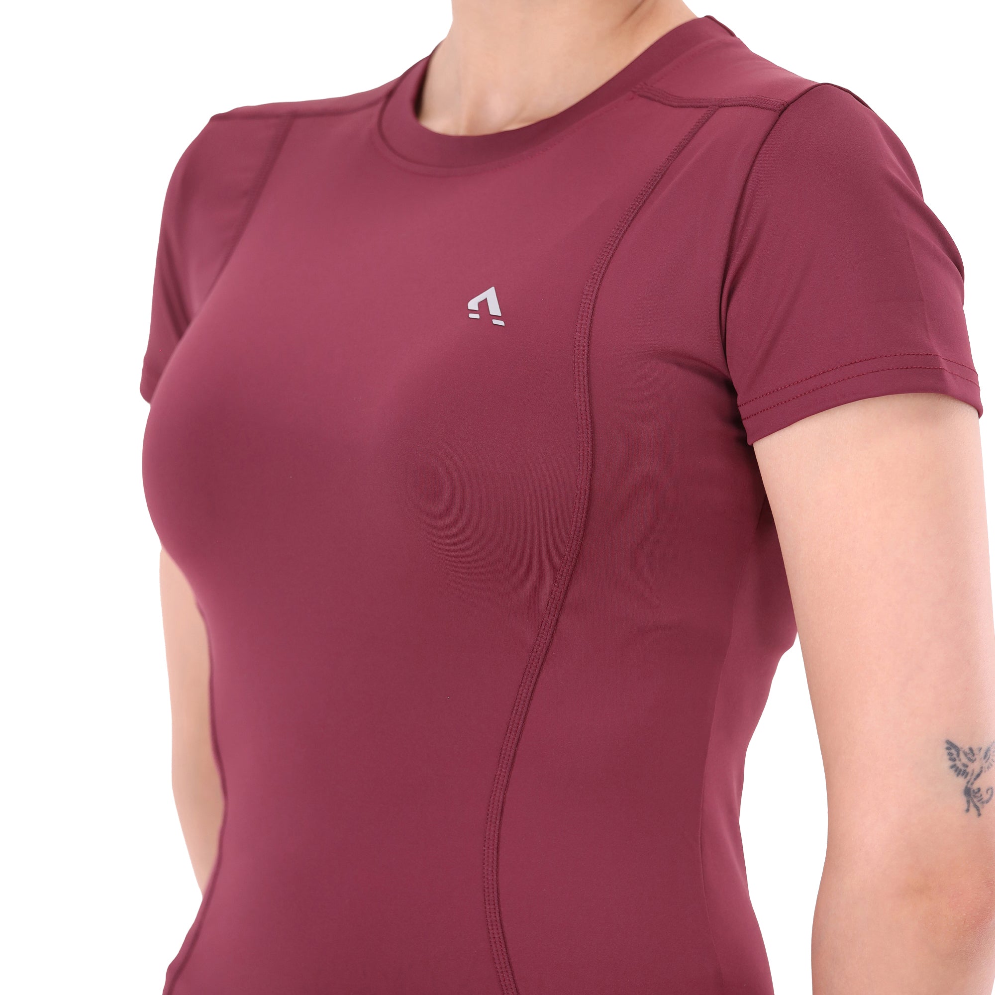Sculpted Tee - Dark Red