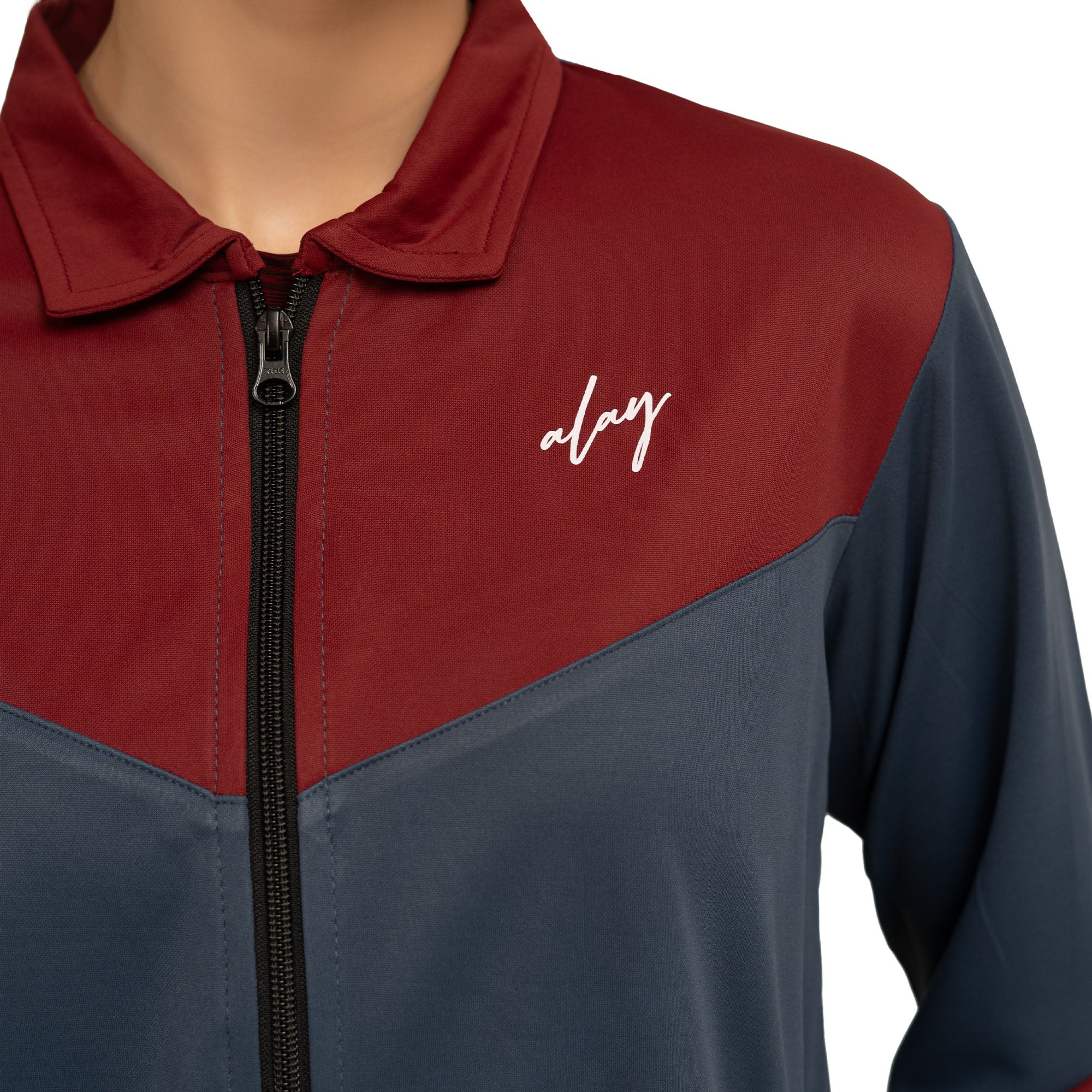 Wave Tracksuit - Navy/Maroon