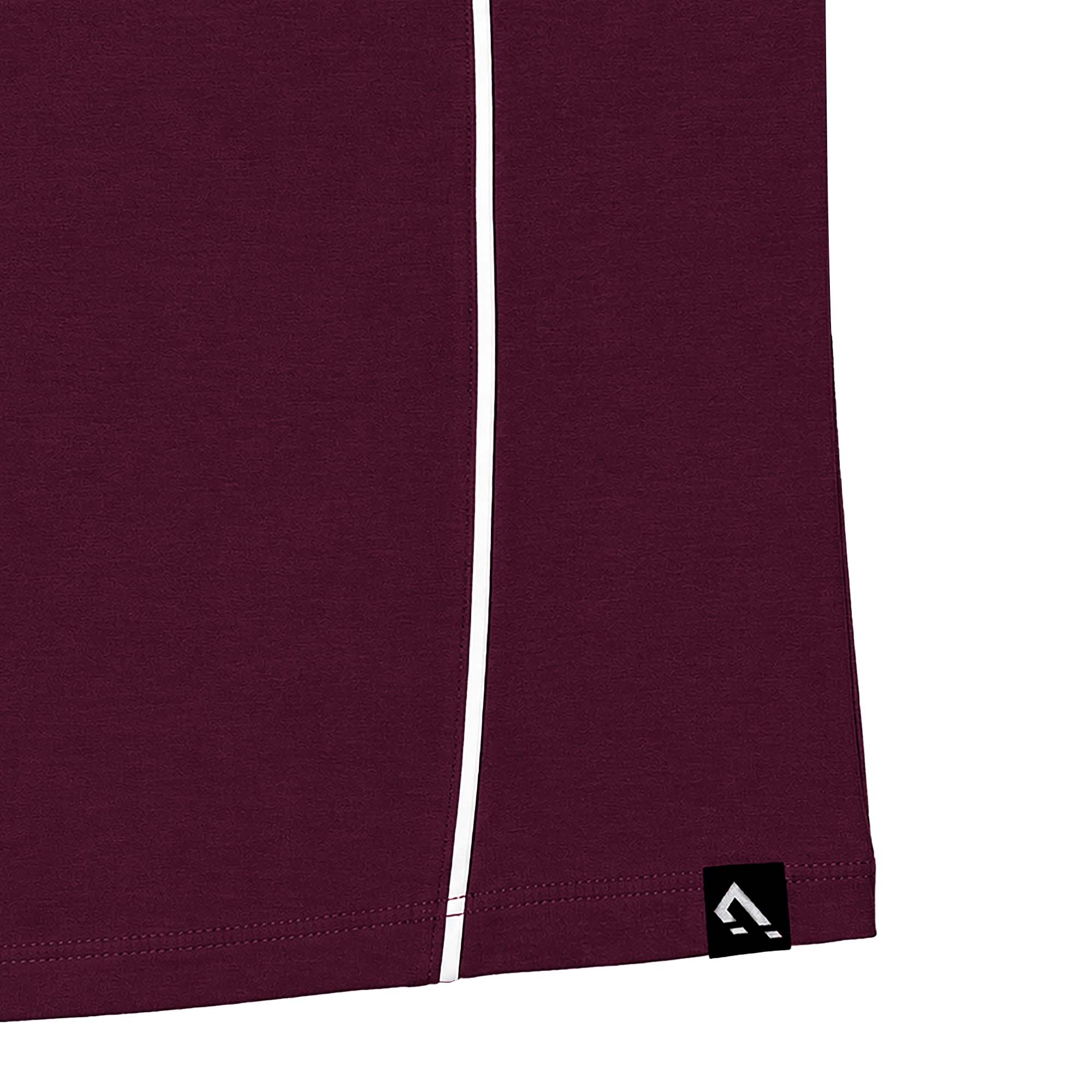 Lock Sleeve Tee - Maroon
