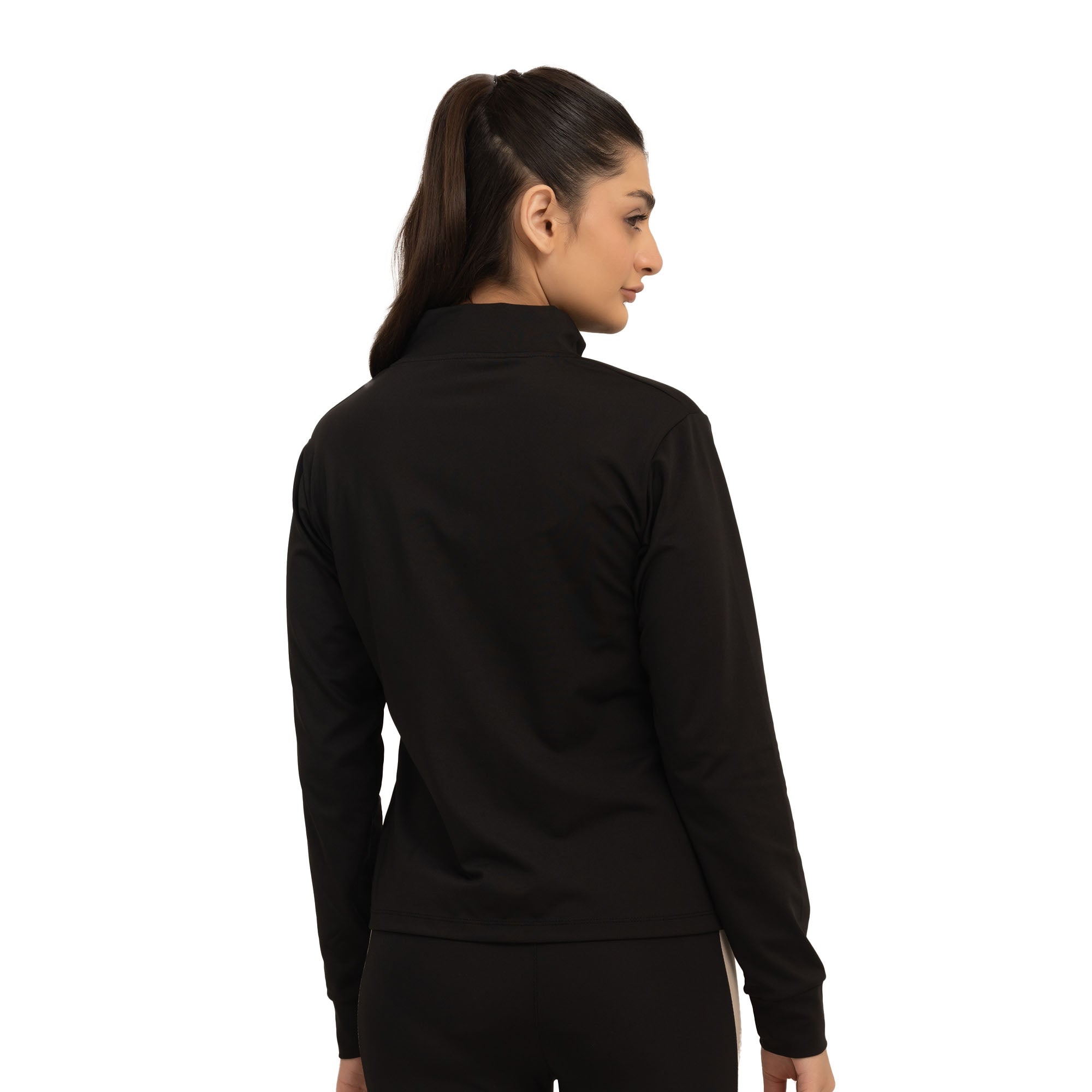 Femme Fit Zipper Jacket - Black