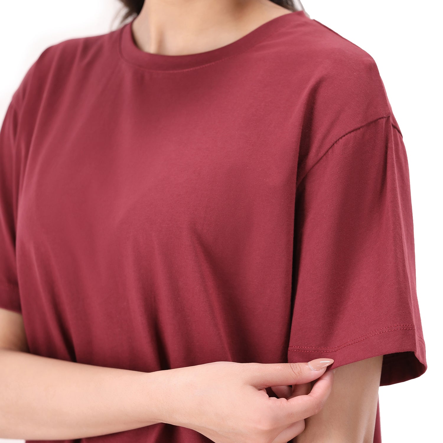 Riff Oversize Tee - Maroon