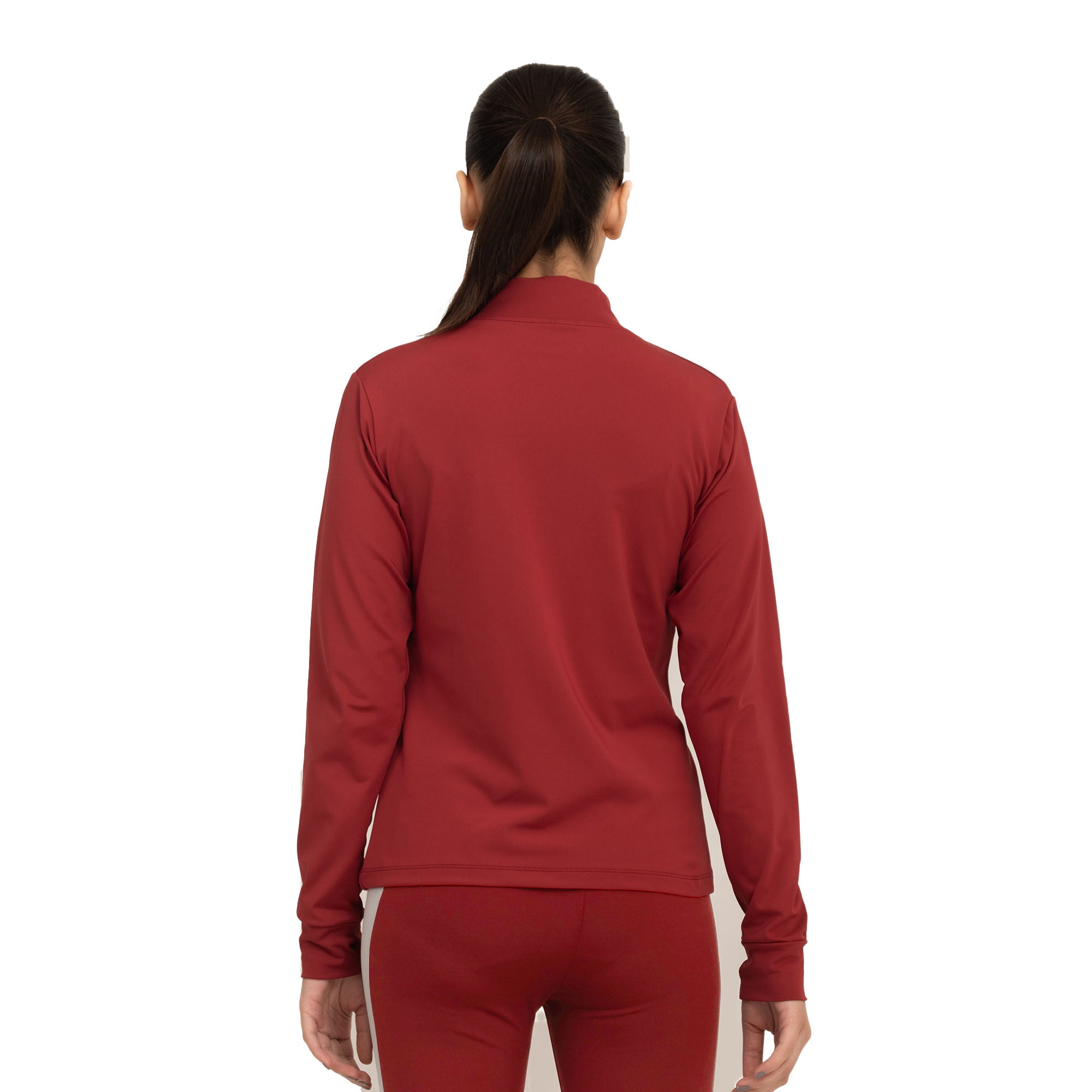 Femme Fit Zipper Jacket - Maroon
